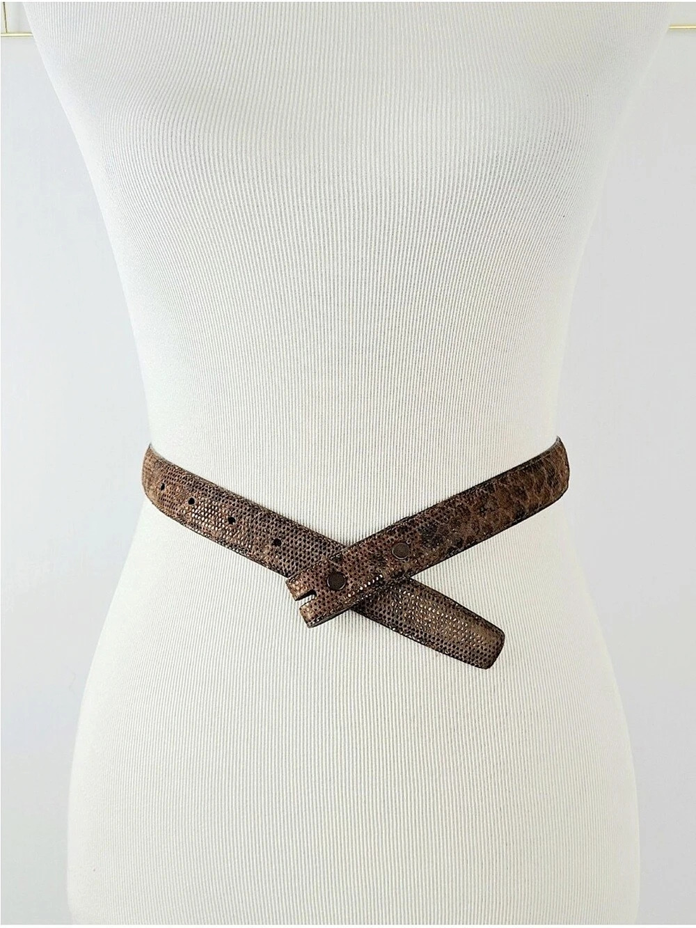 Judith Jack Brown Snakeskin Belt Size Small